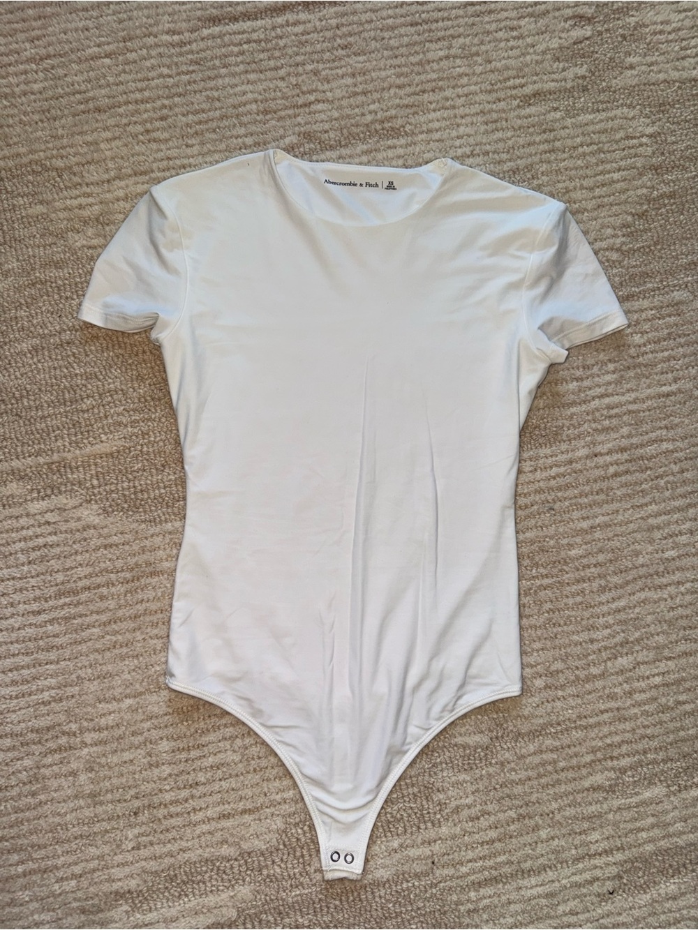 Abercrombie & Fitch White Short Sleeve Bodysuit
